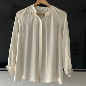 Ann Mashburn Ivory Cream Silk Blouse